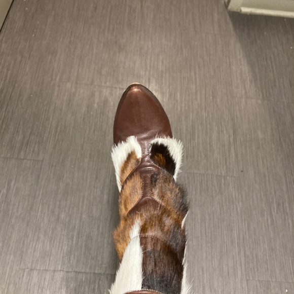 M.Blahnik fur leather booties boots high heels - Picture 9 of 10
